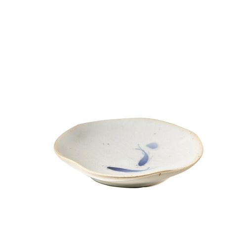 Decorative Plate Blue White Fishes