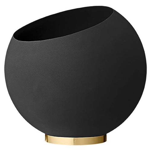 GLOBE Flowerpot Black/Gold - Ø60XH50 CM