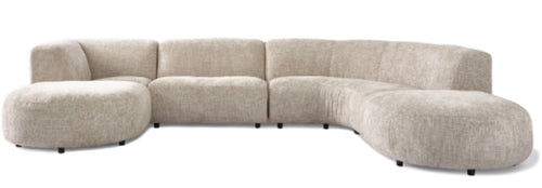 Modular Sofa Set Boucle 1 - White